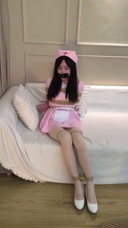 逍遥原创绳艺之粉涩叶子被梱梆着供朲欣赏疗愈的小护士日式争札！